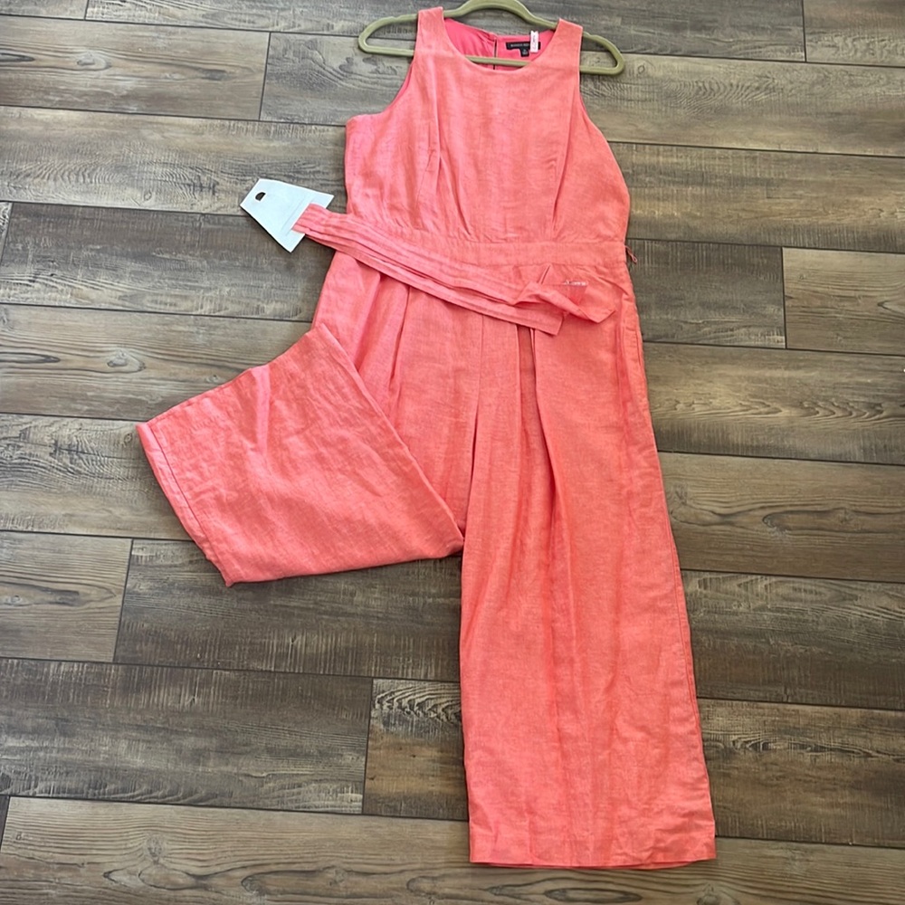 Coral Cropped Jumpsuit